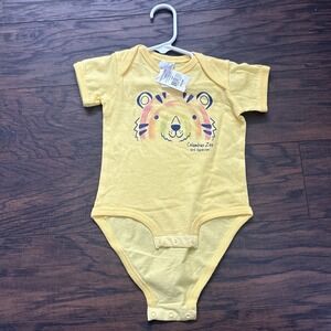 Columbus Zoo and Aquarium Baby Bodysuit 12 Months Yellow Graphic Tee NWT